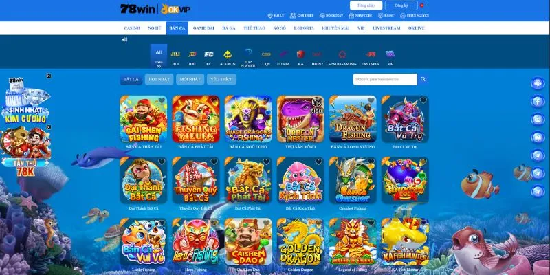 Bắn cá đổi thưởng cuộc săn kho báu dưới lòng đại dương