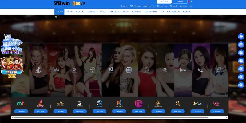 Sảnh casino trực tuyến trải nghiệm xa hoa và đầy tinh tế